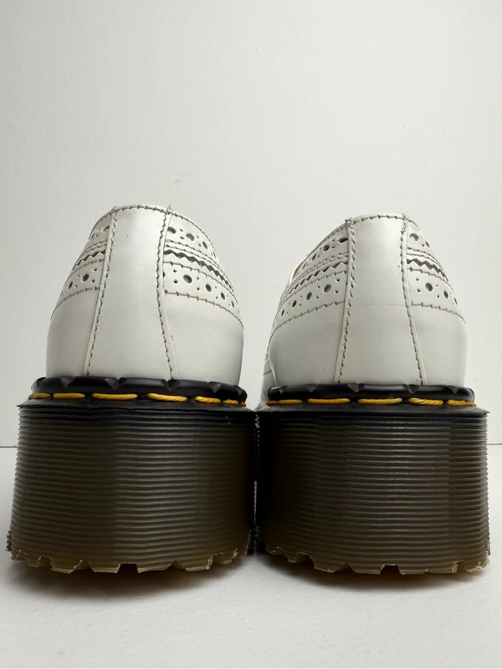 Vintage Dr. Martens Made in England Wingtip Steel Toe Platform Oxfords UK 6